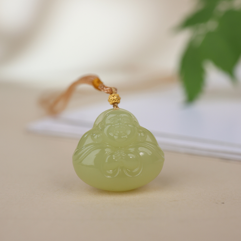 【菲菲专属】293 和田玉老熟黄口料抱抱佛挂坠