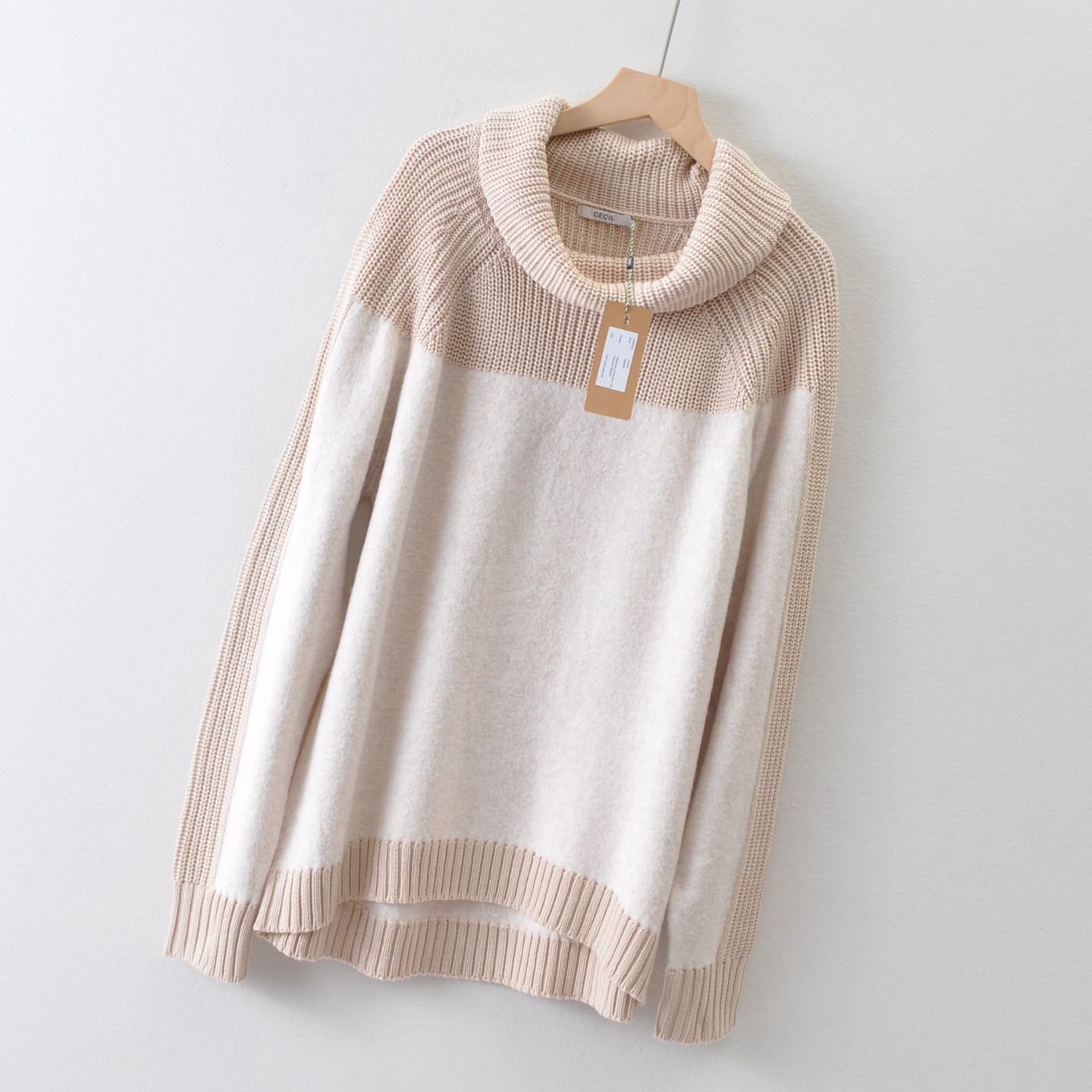 外贸德国单CEC*L女装~软糯舒适宽松毛衣秋冬季 前短后长针织衫