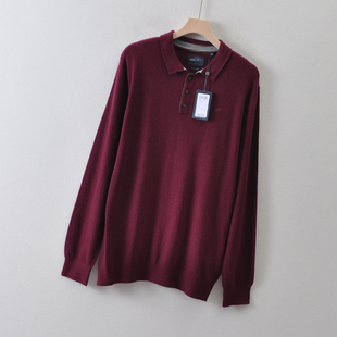 保暖针织衫 法国单DANI 羊毛羊驼毛翻领毛衣 高duan男装 HECHT