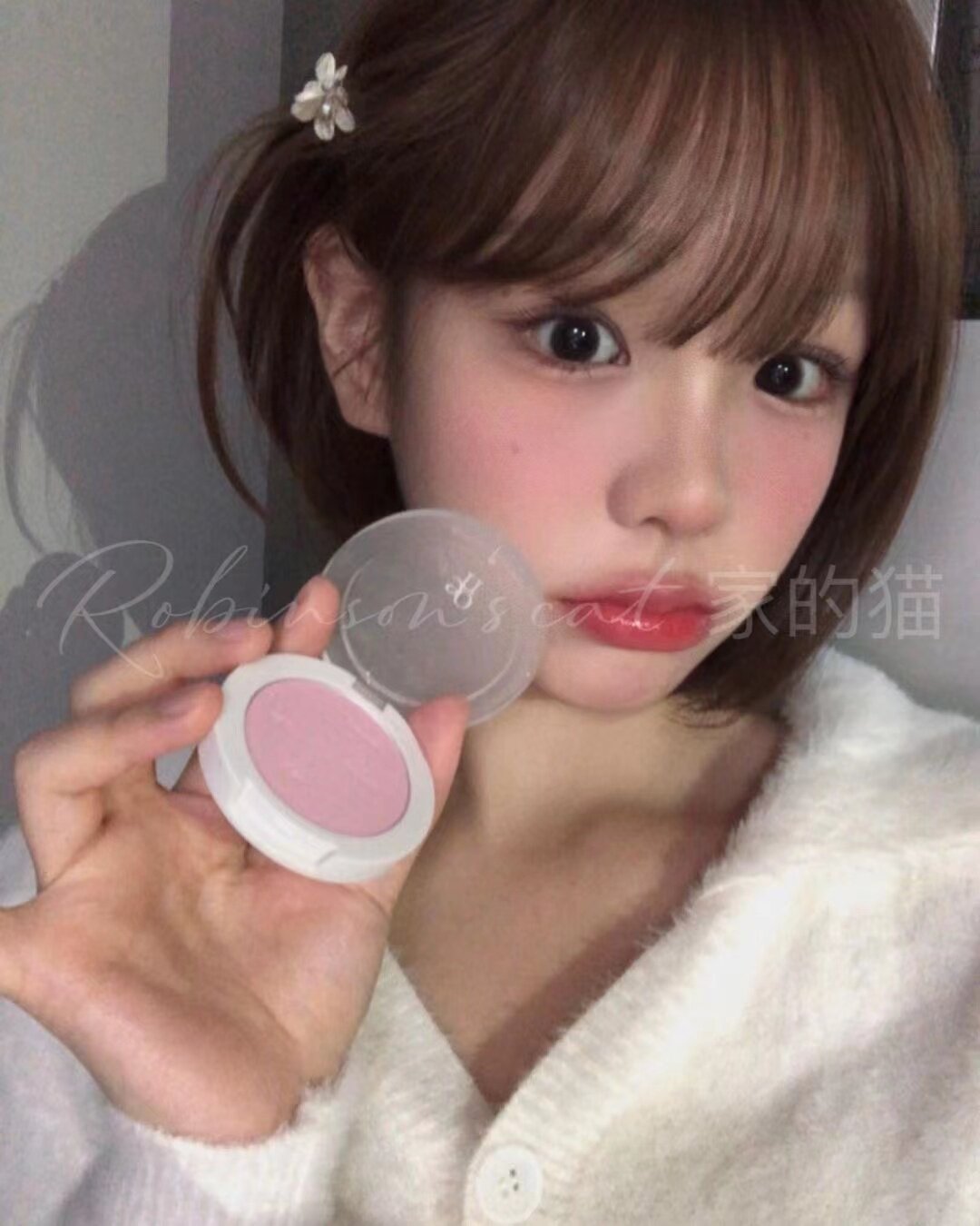 韩国oenir单色腮红水蜜桃氧气哑光丝绒清透感