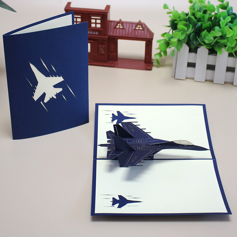 定制歼1116歼20歼15舰载机教师八一建军生节日通用立体国庆贺卡片