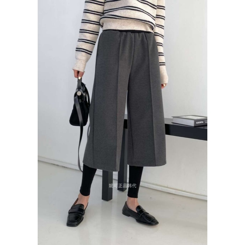 妮可家包邮韩国东大门正品代购秋冬新款通勤百搭假两件打底阔腿裤