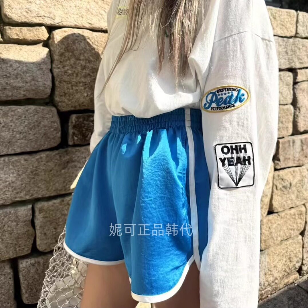 妮可家包邮韩国东大门正品代购春夏新款时尚潮流光泽缎面包边短裤