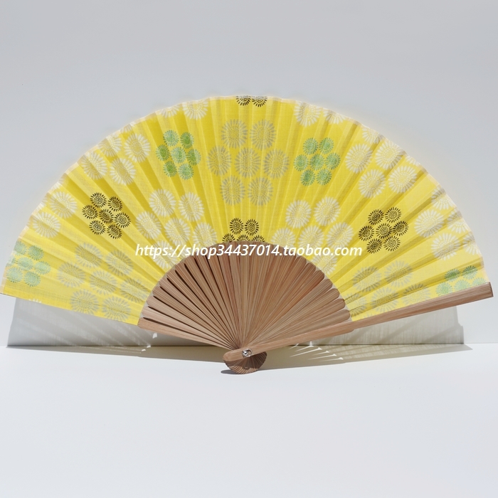 黄色雏菊小花折扇素雅ins拍照