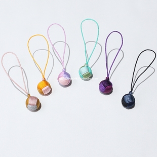 Q1-3 迷你号 成品玉线编织珠子 吊珠编织球 拉手带 拉链头 装饰坠