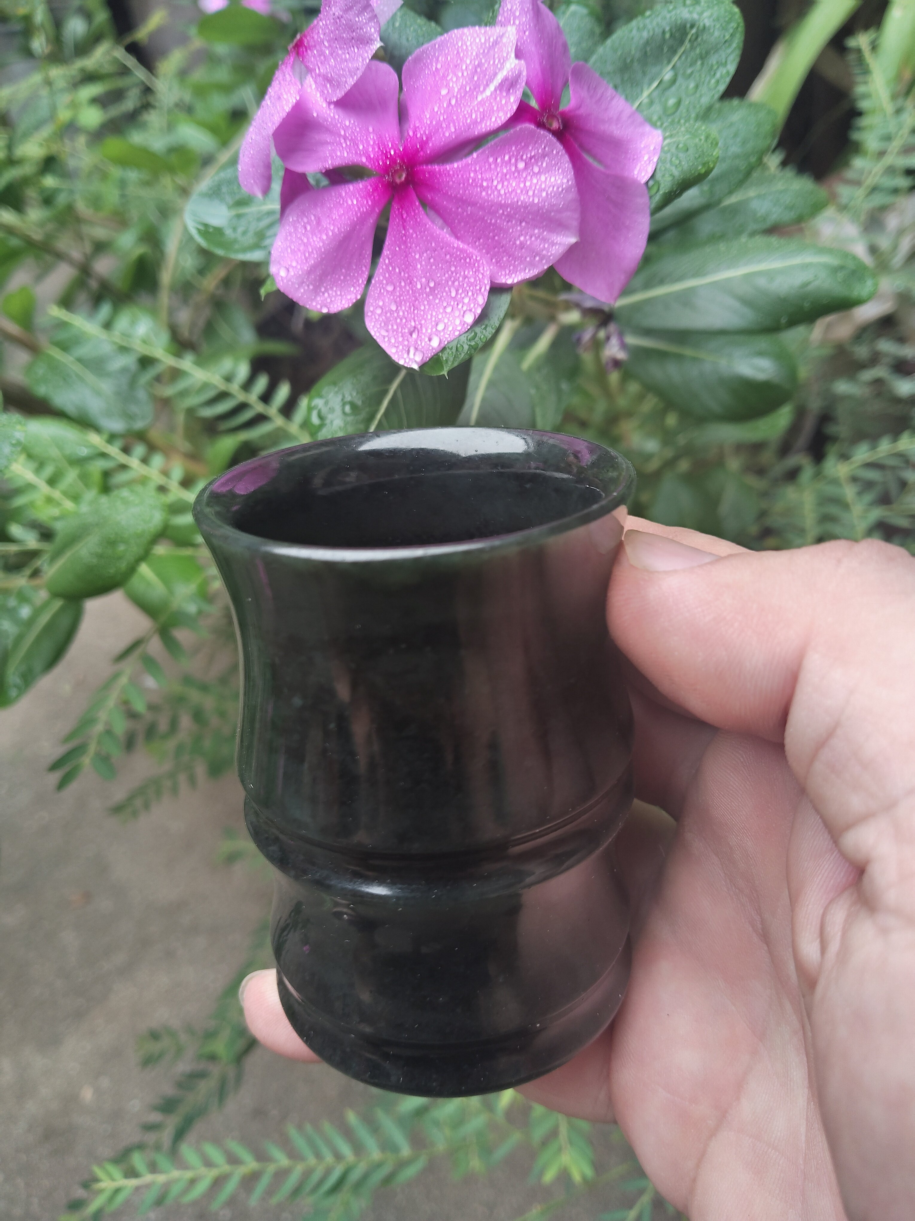 新疆和田玉籽料青碧玉竹节茶杯酒盏主人杯