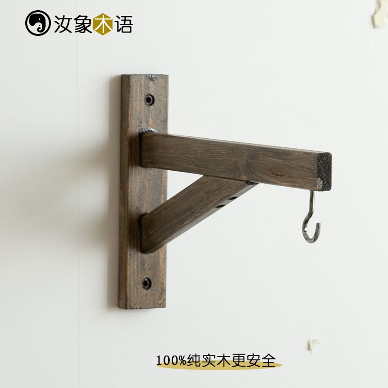 鸟笼吊灯壁吊兰灯笼灯墙上壁挂木质实木加长挂钩风铃灯挂钩墙壁