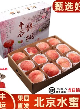 北京平谷水蜜桃香甜礼盒顺丰空运