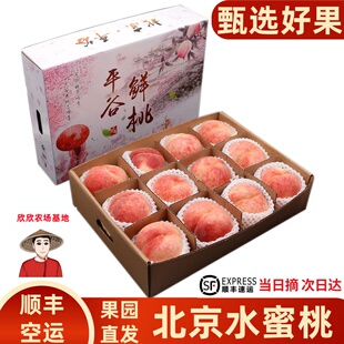 现摘北京平谷大桃新鲜水蜜桃子久保14号脆甜软桃孕妇水果顺丰礼盒