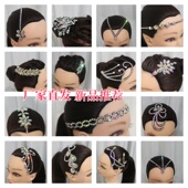 镶钻国标舞蹈饰品成人儿童演出头饰保暖袜 新款 拉丁舞专用 包邮