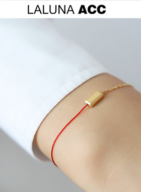 不褪色手工红绳招财小金砖