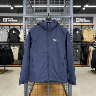 Jack Wolfskin狼爪男防水透气冲锋衣户外休闲连帽3合1外套5012776