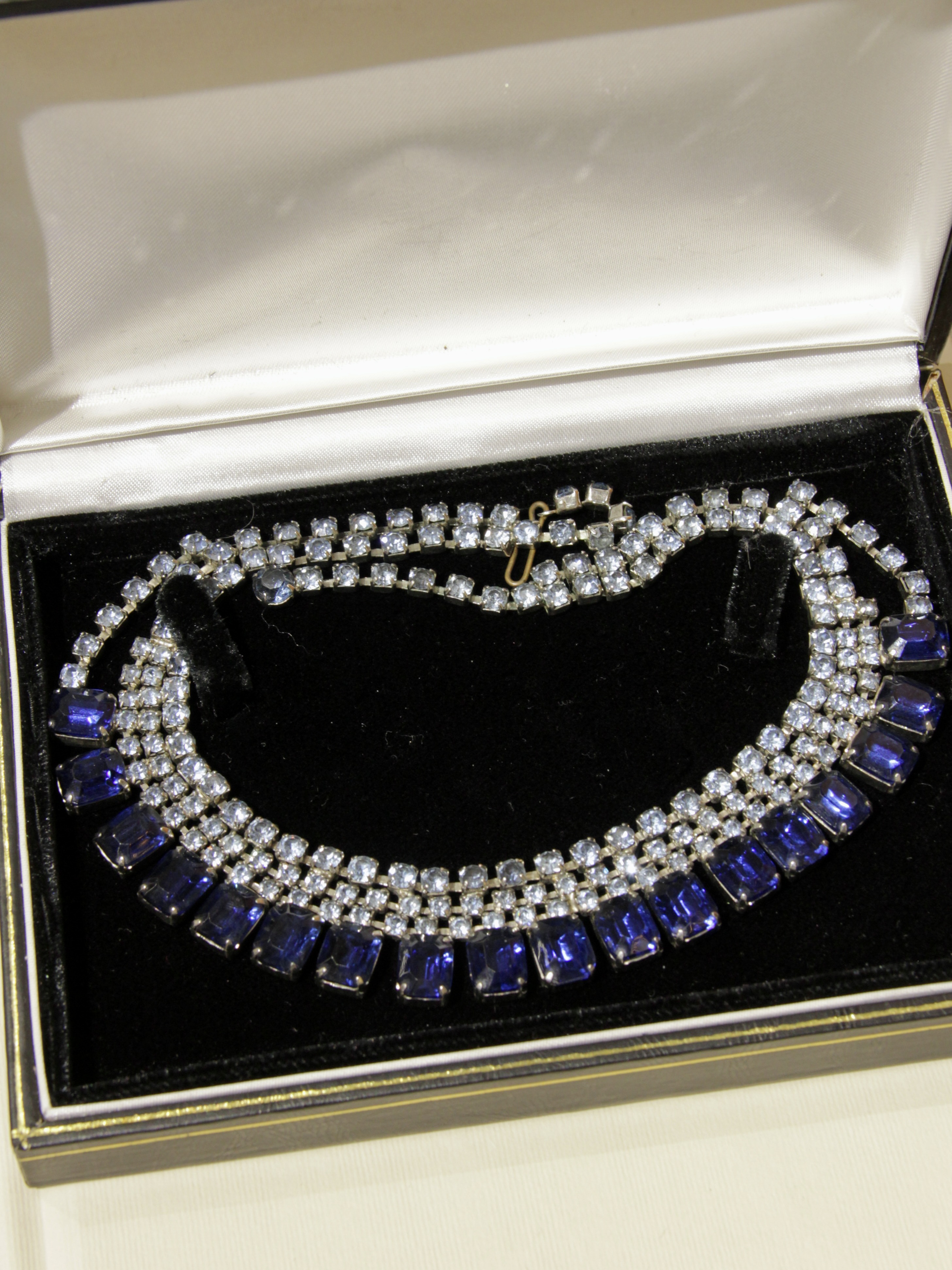 中古不退换｜蓝色大方糖大帷幔项链