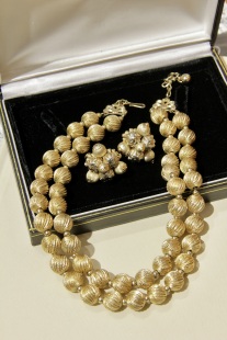 中古不退换｜拉丝金球套装 Napier拉丝金球项链Vendome耳夹