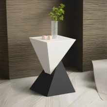 轻奢客厅家用茶几现代沙发旁简约现代方型几何移动边几卧室床头柜