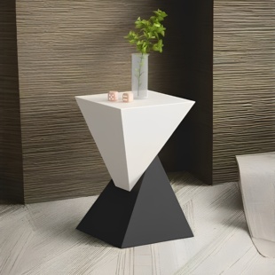 轻奢客厅家用茶几现代沙发旁简约现代方型几何移动边几卧室床头柜