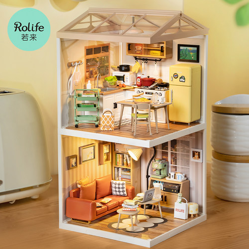 若来超级世界厨房DIY小屋拼装