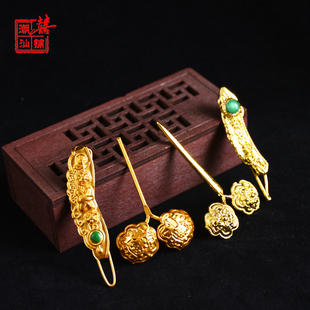 潮汕婚嫁结婚用品喜事如意插发夹如意花针夹新娘陪嫁嫁妆如意笄