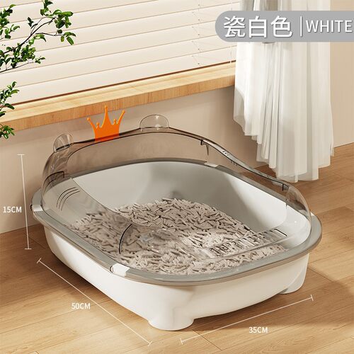 直供猫砂盆超大号防外溅猫厕所幼猫浴缸猫砂盆开放式特大号