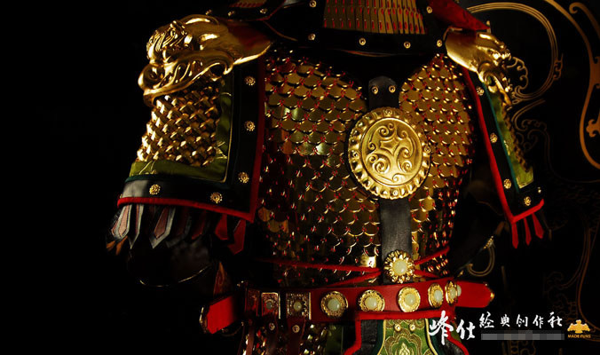 中华唐朝明光铠甲可穿道具