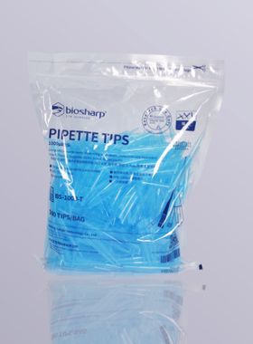 白鲨Biosharp 1000ul蓝色袋装吸头 BS-1000-T 500根/包