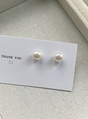 天然淡水真珍珠耳钉 s925纯银针防过敏 精致小巧耳饰养耳洞耳环女