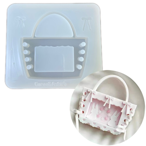 DIY手工绑带手提包模具ab树脂uv水晶滴胶钥匙扣迷你挂件硅胶模具