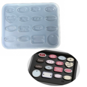 DIY手工蝴蝶结挂牌模具ab树脂uv水晶滴胶钥匙扣迷你挂件硅胶模具