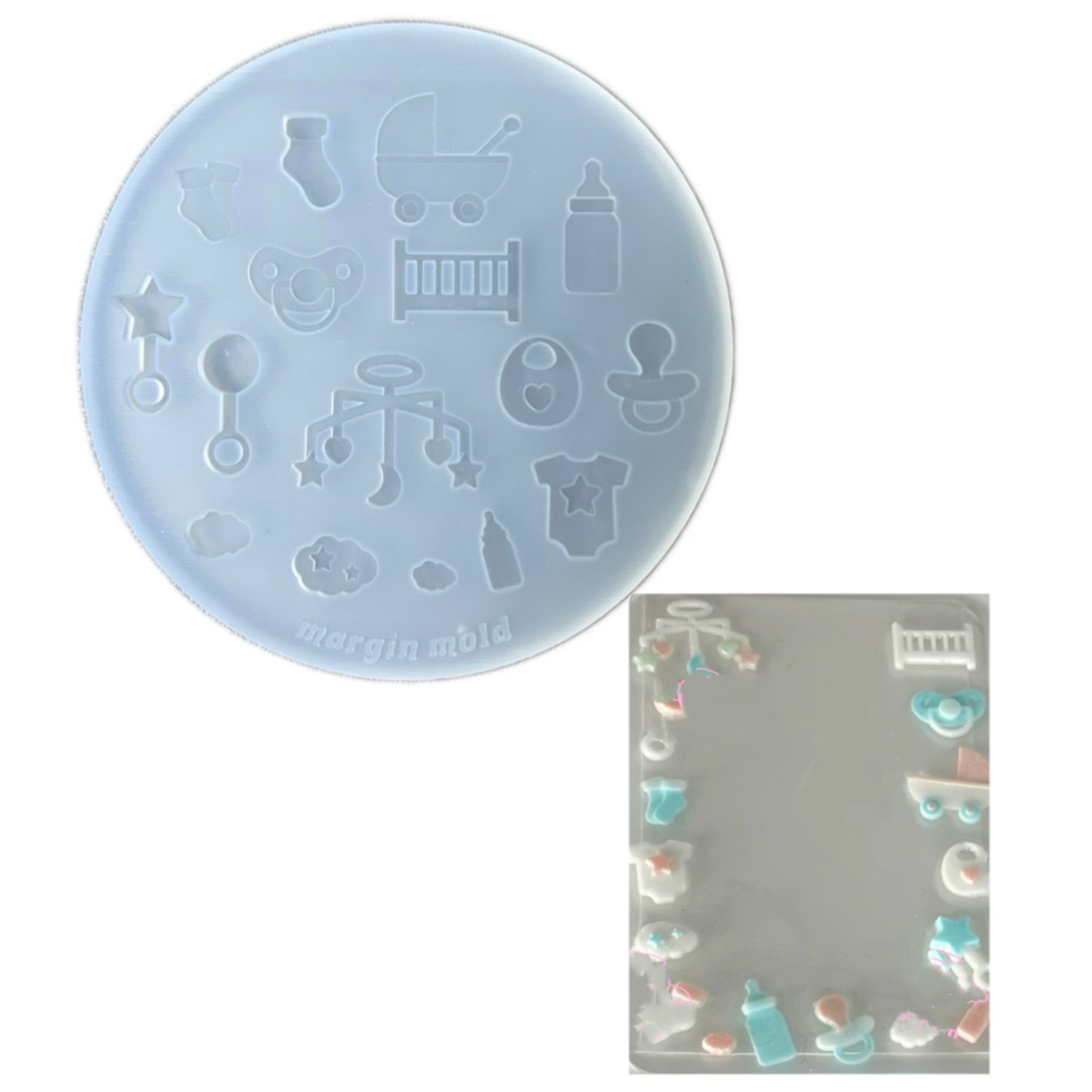 DIY手工婴儿配件模具ab树脂uv水晶滴胶钥匙扣迷你挂件硅胶模具