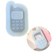 DIY手工小手机模具ab树脂uv水晶滴胶钥匙扣迷你挂件硅胶模具