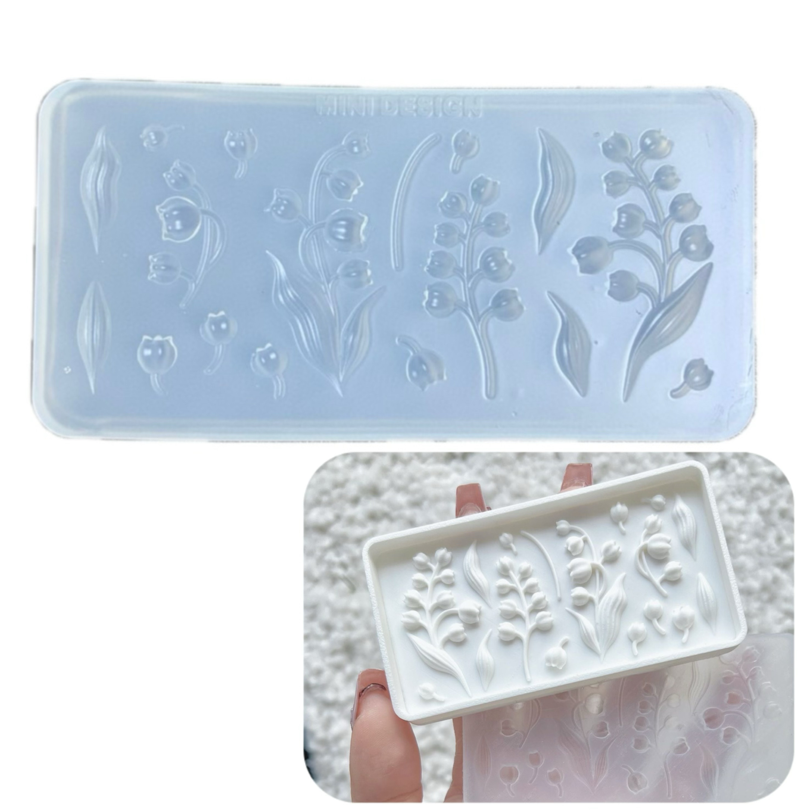 DIY手工铃兰模具ab树脂uv水晶滴胶钥匙扣迷你挂件硅胶模具