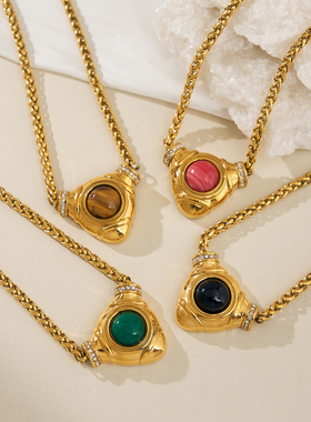 【DASEIN】2025夏季新款送人礼物轻奢红宝石耳环项链套装时尚来袭