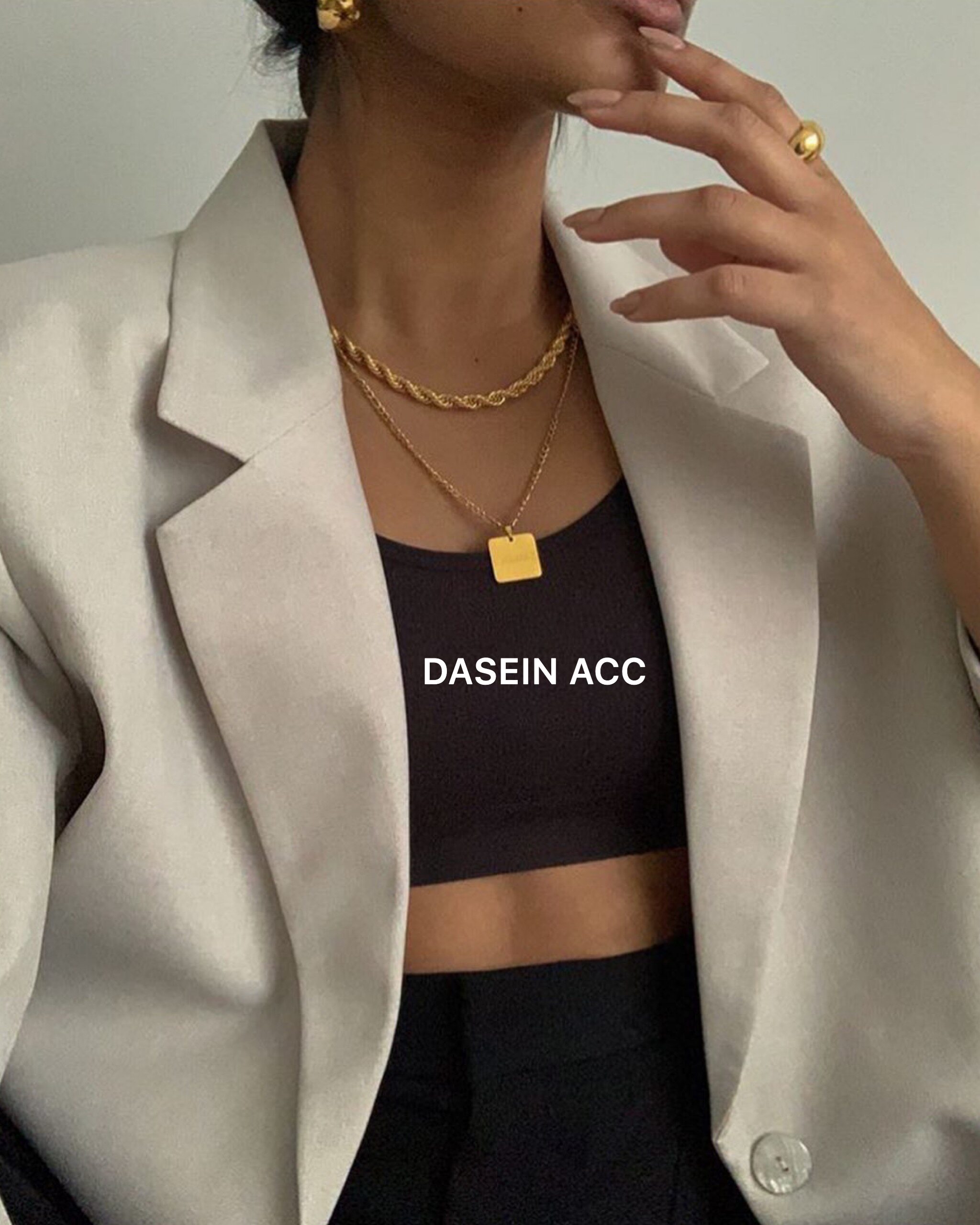 DASEIN ACC金属风ins冷淡夸张粗麻花蛇骨链男女款项链