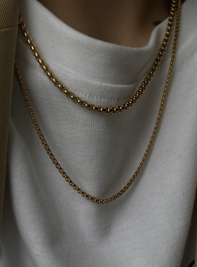 DASEIN ACC欧美小众冷淡风ins叠戴高保色方珍珠玉米链锁骨链项链