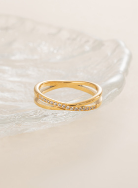 【DASEIN】韩版迷人新潮流设计师风格情侣款Shining指尖交叉戒指