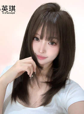 甜美减龄空气刘海锁骨发真人发丝