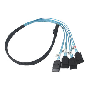 主板SATA 7P转Mini sas HD8643阵列卡12G硬盘笼背板正反向数据线
