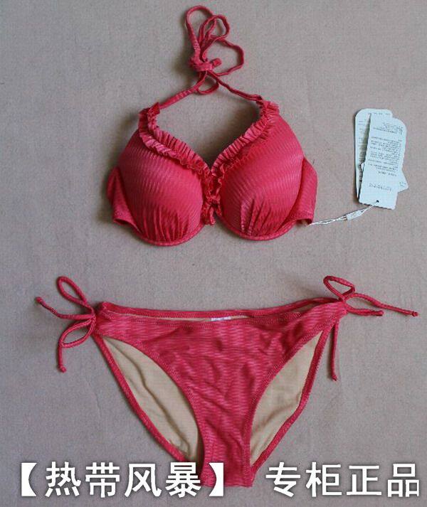 品牌专柜正品号手温泉游泳衣女小胸聚拢钢托比基尼蝴蝶纱裙12310