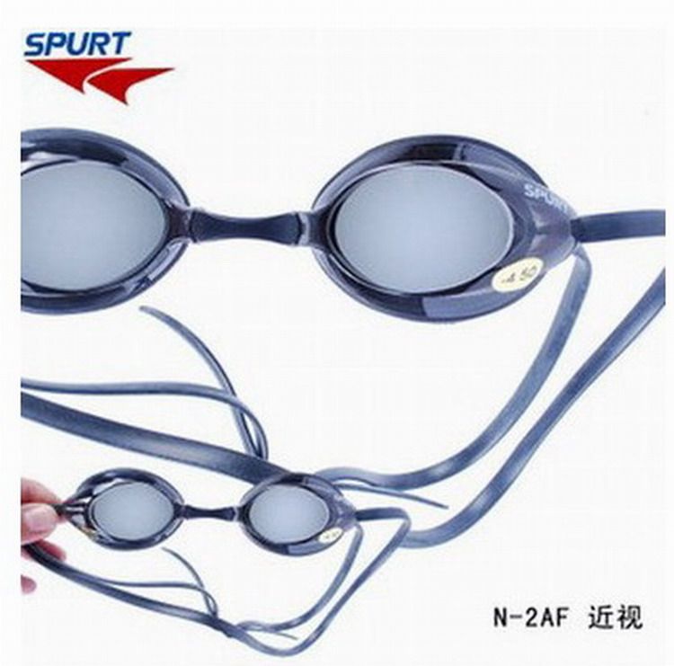 正品士宝近视竞赛型男女游泳镜 N-2AF /SIL-2AF防雾防紫外线 黑色