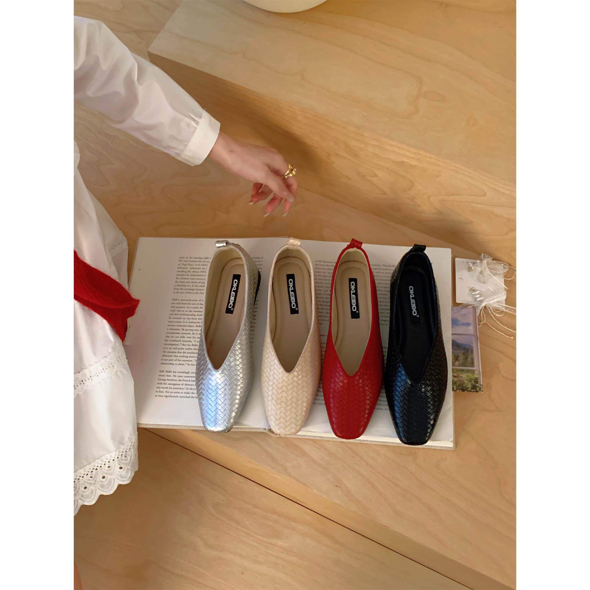 FQ3 实拍laibao2026春女鞋舒适低跟浅口时尚方头百搭女单鞋,女鞋,浅口单鞋,淘宝优惠券,粉丝福利购,淘宝优惠卷