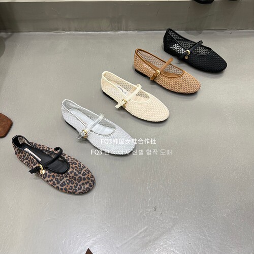 FQ3实拍 JIAMEIRUI 春夏季网面透气浅口单鞋女圆头晚晚风玛丽珍鞋