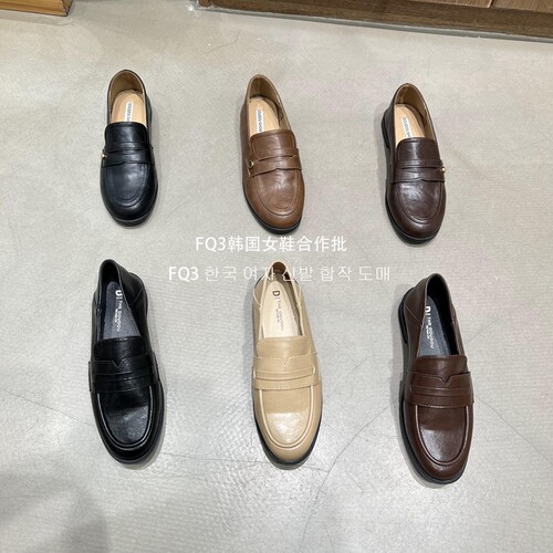 FQ3 实拍THE DUODUO浅口单鞋女一脚蹬软底踏跟防滑圆头小皮鞋女鞋