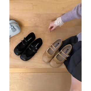 女2026春浅口单鞋 FQ3 实拍laibao圆头拼接内增高玛丽珍鞋