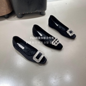 FQ3 女外穿单鞋 实拍NUOQILIN秋冬加绒保暖内增高水晶搭扣式 时尚