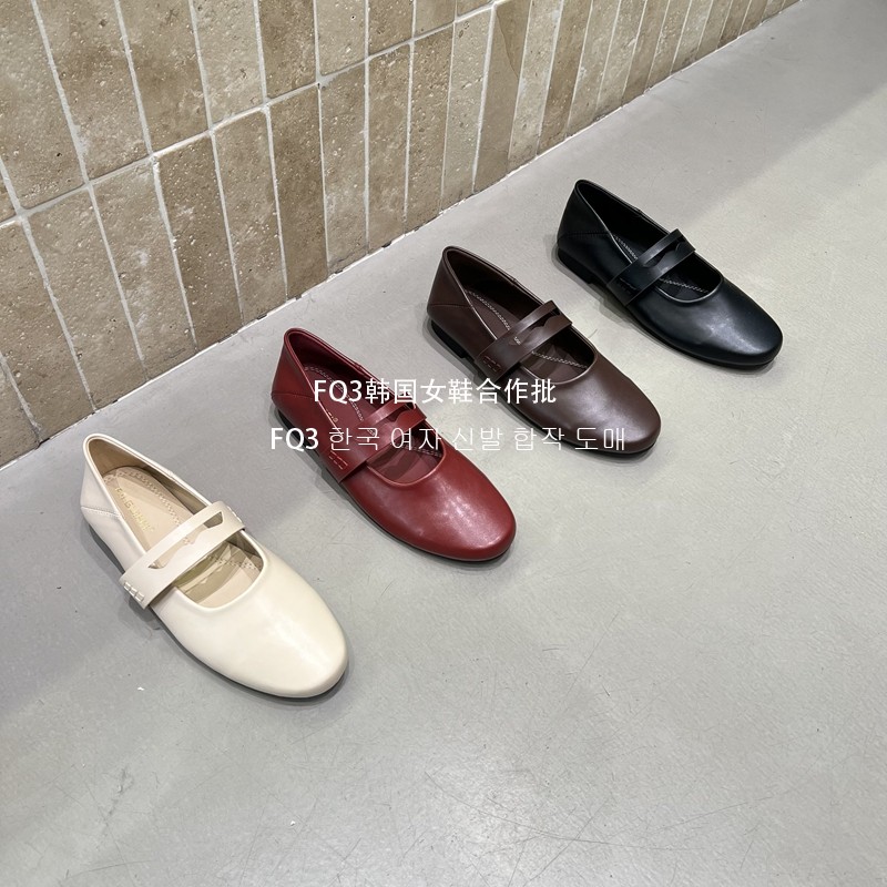 FQ3 实拍Aliguifei春秋新款韩版一字带玛丽珍鞋外穿套脚奶奶鞋女,女鞋,浅口单鞋,淘宝优惠券,粉丝福利购,淘宝优惠卷