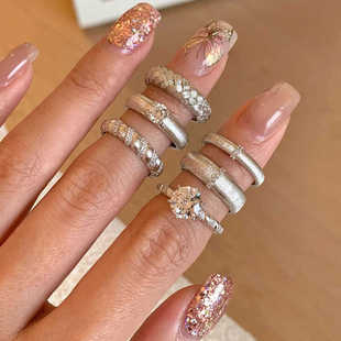 欧美风时尚个性戒指女ins潮小众设计高级感食指戒冷淡风轻奢指环