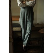 高腰西裤 UG男装 绅士 复古巴黎扣 全羊毛面料「雪松绿格纹」意式