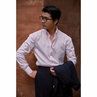 纯棉「 春山粉条 衬衫 经典 绅士长袖 系列 复古教父 UGENTLE 」意式