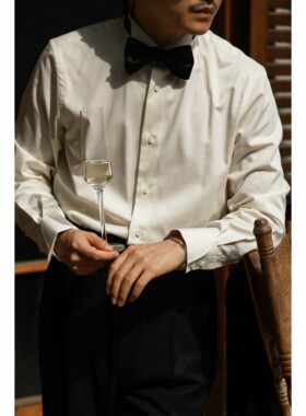 UG纯棉翼领晚宴礼服衬衫