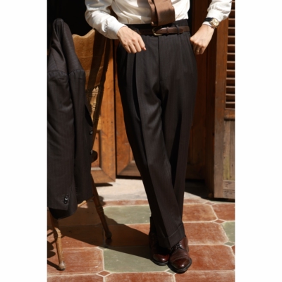 UGENTLE男装好莱坞羊毛直筒西裤